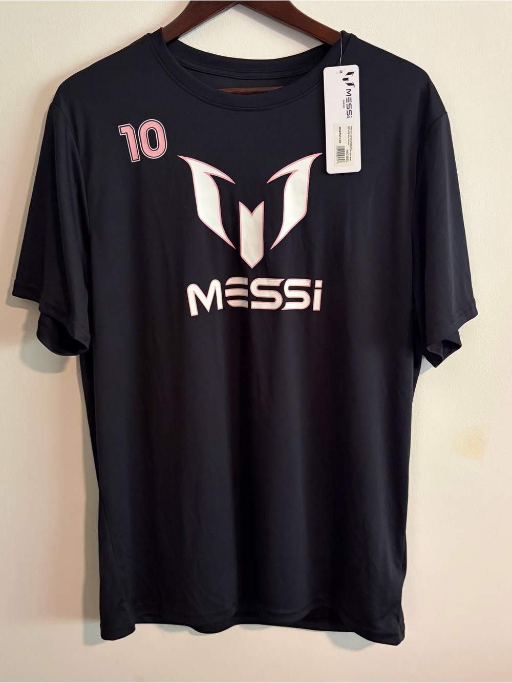 Messi #10 Black Graphic Athletic T Shirt XL Crazy Soccer Fan Tee NWT